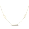 Thumbnail Image 1 of 4mm Paperclip Station Mirror Chain Necklace Hollow 10K Yellow Gold 18"