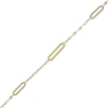 Thumbnail Image 2 of 4mm Paperclip Station Mirror Chain Necklace Hollow 10K Yellow Gold 18"