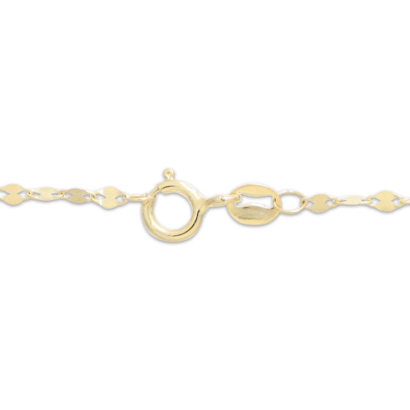 Main Image 3 of 4mm Paperclip Station Mirror Chain Necklace Hollow 10K Yellow Gold 18"