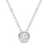 Thumbnail Image 1 of KAY Lab-Grown Diamonds Round-Cut Solitaire Bezel Necklace 1/5 ct tw 10K White Gold 18" (F/SI2)
