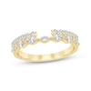Thumbnail Image 1 of Now + Forever Lab-Grown Diamonds Marquise & Round-Cut Two-Row Enhancer Ring 1/2 ct tw 14K Yellow Gold