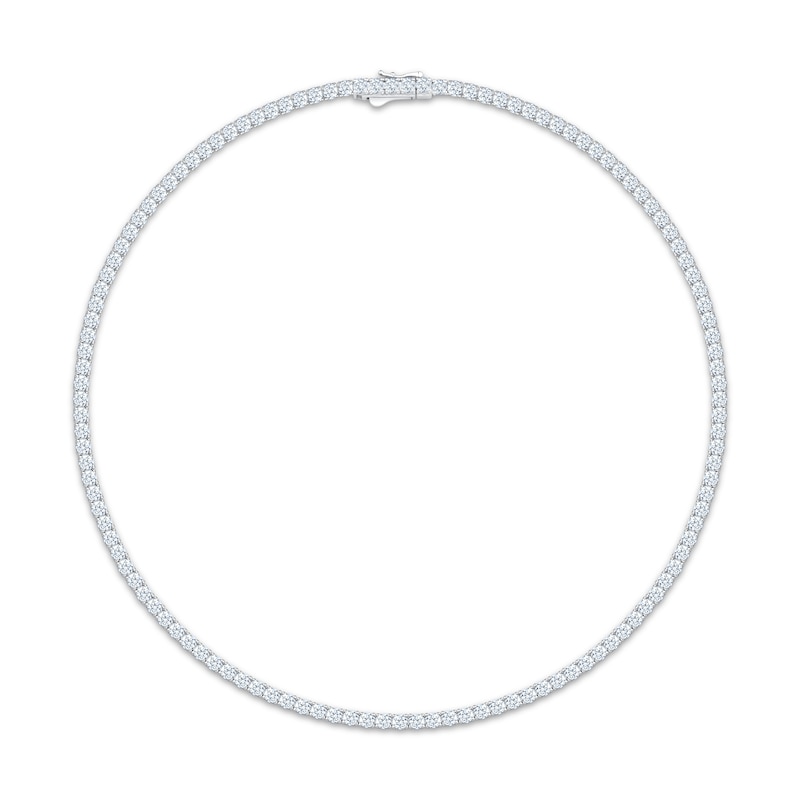Main Image 1 of KAY Lab-Grown Diamonds Tennis Necklace 15 ct tw 14K White Gold 17"