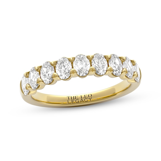 THE LEO Legacy Lab-Grown Diamond Oval-Cut Anniversary Ring 1-1/4 ct tw 14K Yellow Gold