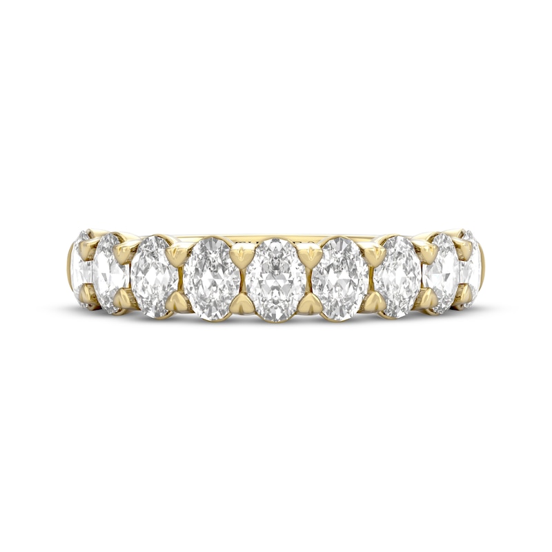 Main Image 3 of THE LEO Legacy Lab-Grown Diamond Oval-Cut Anniversary Ring 1-1/4 ct tw 14K Yellow Gold