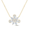 Thumbnail Image 1 of Monique Lhuillier Bliss Marquise, Pear & Round-Cut Lab-Grown Diamond Cluster Necklace 1 ct tw 24K Yellow Gold Vermeil Sterling Silver 18"