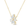 Thumbnail Image 2 of Monique Lhuillier Bliss Marquise, Pear & Round-Cut Lab-Grown Diamond Cluster Necklace 1 ct tw 24K Yellow Gold Vermeil Sterling Silver 18"