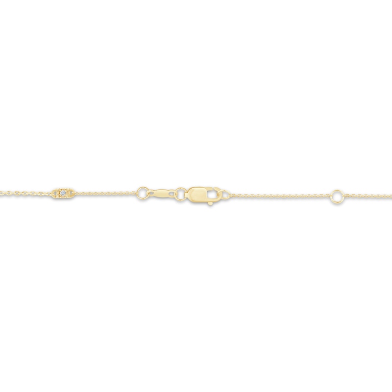 Main Image 4 of Monique Lhuillier Bliss Marquise, Pear & Round-Cut Lab-Grown Diamond Cluster Necklace 1 ct tw 24K Yellow Gold Vermeil Sterling Silver 18"