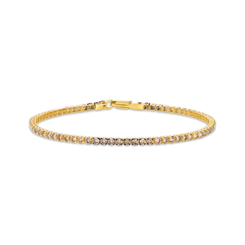 Main Image 1 of Le Vian Desert Diamonds Chocolate Ombré Tennis Bracelet 2-3/4 ct tw 14K Honey Gold 7.25"