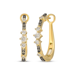 Le Vian Desert Diamonds Hoop Earrings 1/2 ct tw 14K Honey Gold