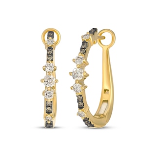 Le Vian Desert Diamonds Hoop Earrings 1/2 ct tw 14K Honey Gold