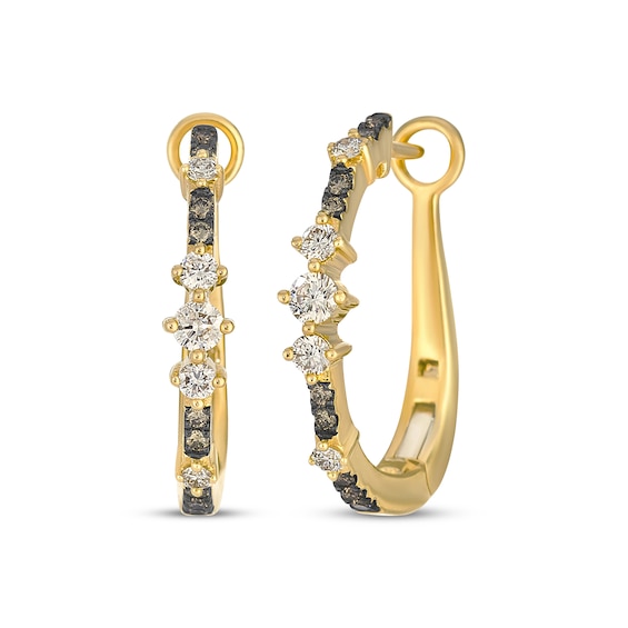 Le Vian Desert Diamonds Hoop Earrings 1/2 ct tw 14K Honey Gold