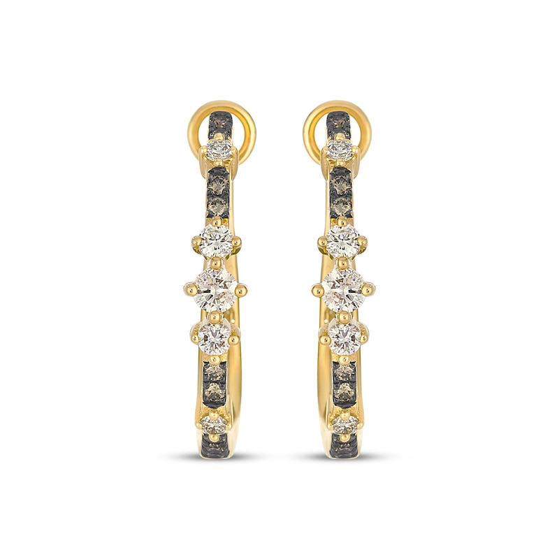 Main Image 2 of Le Vian Desert Diamonds Hoop Earrings 1/2 ct tw 14K Honey Gold