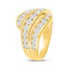 Thumbnail Image 2 of KAY Lab-Grown Diamonds Three-Row Wave Fashion Ring 1 ct tw 10K Yellow Gold