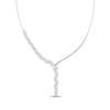 Thumbnail Image 1 of KAY Lab-Grown Diamonds Chevron Drop Necklace 5 ct tw 10K White Gold 18"