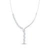Thumbnail Image 3 of KAY Lab-Grown Diamonds Chevron Drop Necklace 5 ct tw 10K White Gold 18"
