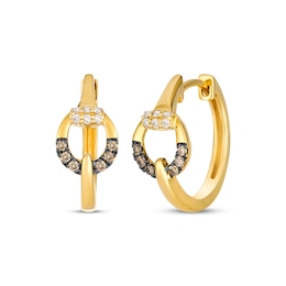 Le Vian Diamond Hoop Earrings 1/6 ct tw 14K Honey Gold