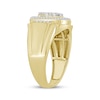 Thumbnail Image 2 of Men's Multi-Diamond Cushion Frame Ring 1/2 ct tw 10K Yellow Gold