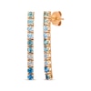 Thumbnail Image 1 of Le Vian Montana Sapphire Ombré Drop Earrings 14K Strawberry Gold