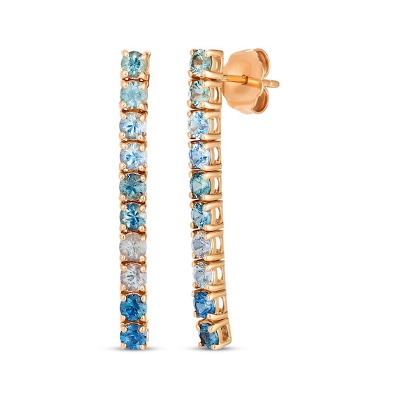 Le Vian Montana Sapphire Ombré Drop Earrings 14K Strawberry Gold