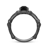 Thumbnail Image 3 of Disney Treasures The Nightmare Before Christmas Oval-Cut Black Onyx & Diamond Bone Ring 1/8 ct tw Black Rhodium-Plated Sterling Silver
