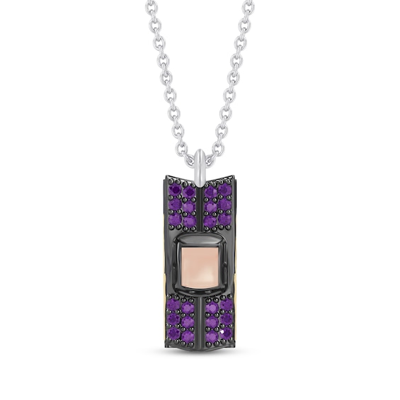 Disney Treasures Cars "Ramone" Amethyst & Diamond Accent Necklace Sterling Silver & 10K Two-Tone Gold 19"