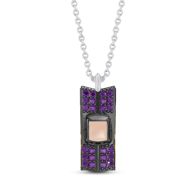 Main Image 1 of Disney Treasures Cars "Ramone" Amethyst & Diamond Accent Necklace Sterling Silver & 10K Two-Tone Gold 19"
