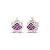 Thumbnail Image 1 of Disney Treasures The Aristocats Lab-Created Pink Sapphire & Diamond Accent Stud Earrings Sterling Silver & 10K Rose Gold