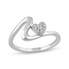 Thumbnail Image 1 of KAY Lab-Grown Diamonds Heart Wave Ring 1/20 ct tw Sterling Silver