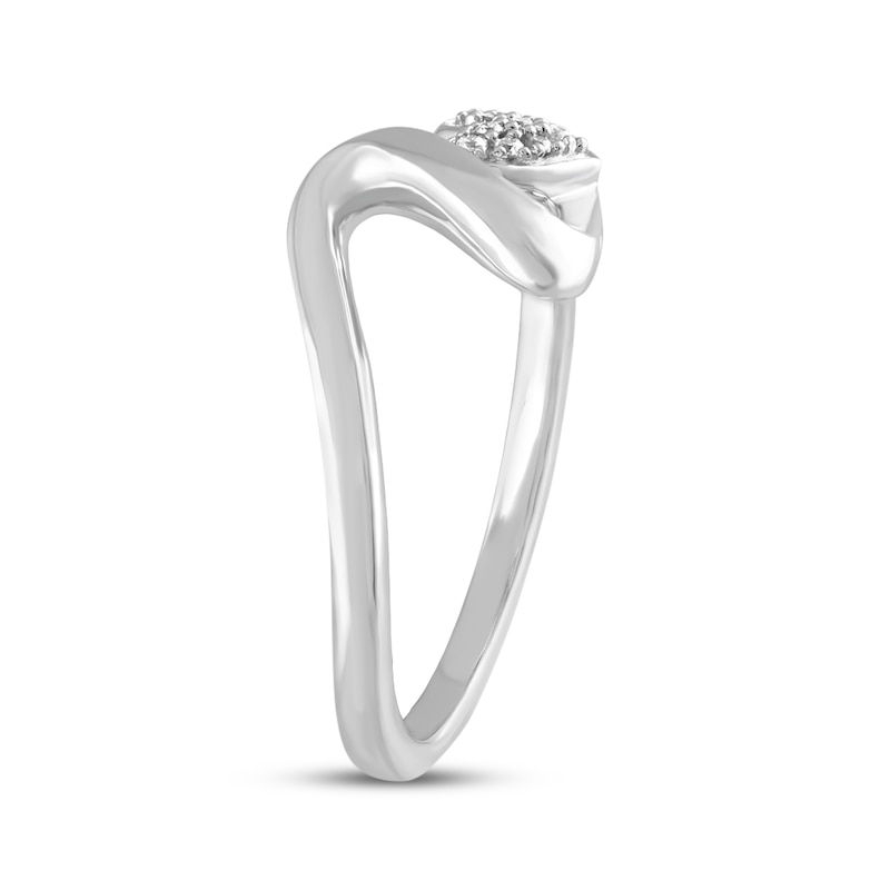 Main Image 2 of KAY Lab-Grown Diamonds Heart Wave Ring 1/20 ct tw Sterling Silver