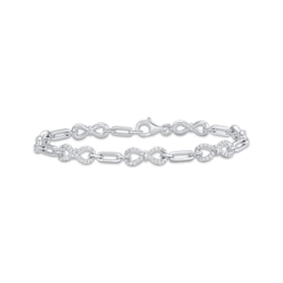 KAY Lab-Grown Diamonds Infinity Link Bracelet 3/4 ct tw Sterling Silver 7"