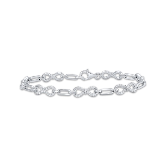 KAY Lab-Grown Diamonds Infinity Link Bracelet 3/4 ct tw Sterling Silver 7"