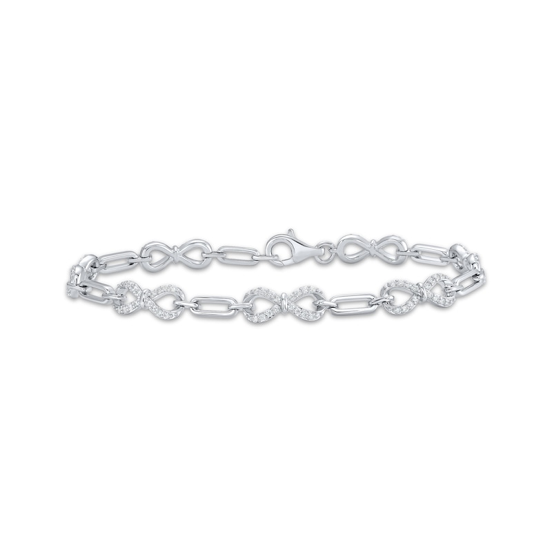 Main Image 1 of KAY Lab-Grown Diamonds Infinity Link Bracelet 3/4 ct tw Sterling Silver 7"