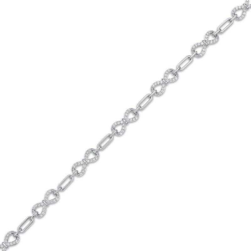 Main Image 2 of KAY Lab-Grown Diamonds Infinity Link Bracelet 3/4 ct tw Sterling Silver 7"