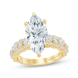 Monique Lhuillier Bliss Marquise-Cut Lab-Grown Diamond Engagement Ring 4-5/8 ct tw 18K Yellow Gold