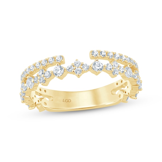 Now + Forever Lab-Grown Diamonds Round-Cut Enhancer Ring 5/8 ct tw 14K Yellow Gold