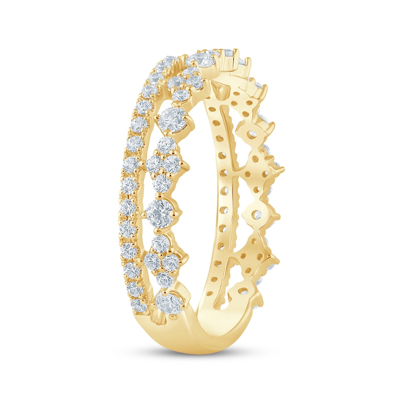 Main Image 2 of Now + Forever Lab-Grown Diamonds Round-Cut Enhancer Ring 5/8 ct tw 14K Yellow Gold