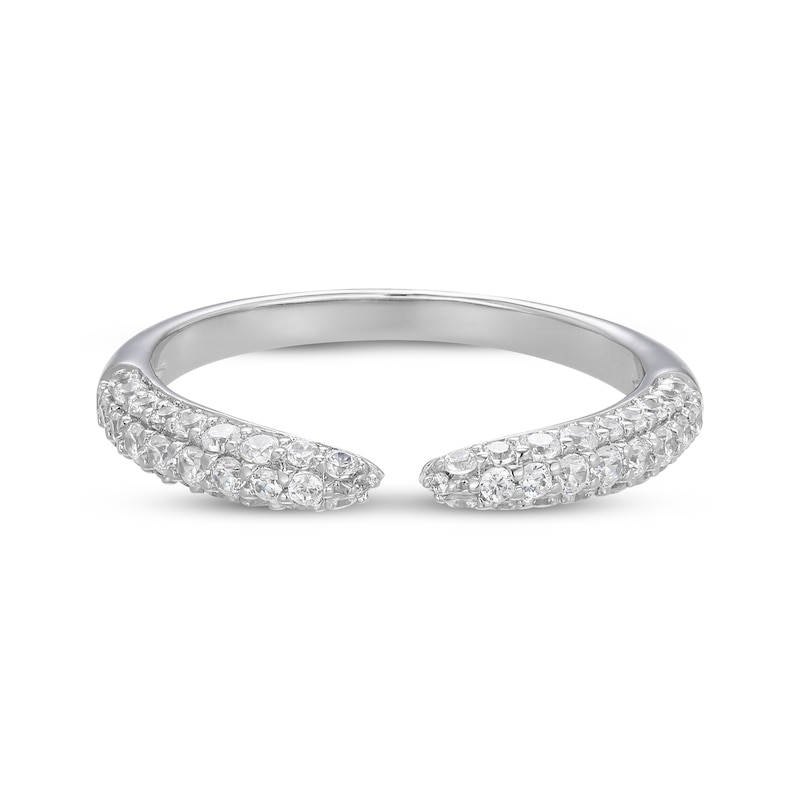 Main Image 3 of White Lab-Created Sapphire Deconstructed Ring Sterling Silver