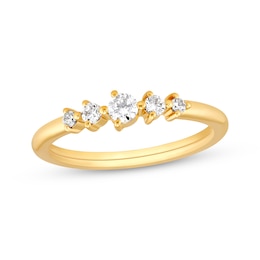 STUDIO BY KAY Lab-Grown Diamond Stackable Ring 1/4 ct tw 24K Yellow Gold Vermeil Sterling Silver