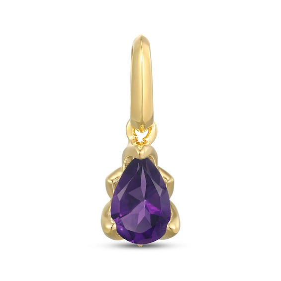 STUDIO BY KAY Pear-Shaped Amethyst Charm 24K Yellow Gold Vermeil Sterling Silver