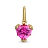Thumbnail Image 1 of STUDIO BY KAY Heart-Shaped Pink Lab-Created Sapphire Charm 24K Yellow Gold Vermeil Sterling Silver
