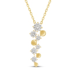 JOUJE Collection Lab-Grown Diamond & Disc Scatter Necklace 1 ct tw 10K Yellow Gold 18"