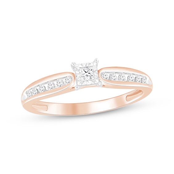 Princess-Cut Diamond Promise Ring 1/6 ct tw 10K Rose Gold