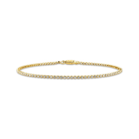 Rocksbox The Everyday Lab-Grown Diamond Slim Tennis Bracelet 1 ct tw 24K Yellow Gold Vermeil Sterling Silver 6.5"
