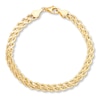 Thumbnail Image 1 of Braided Rope Bracelet Hollow 10K Yellow Gold 7.25&quot;