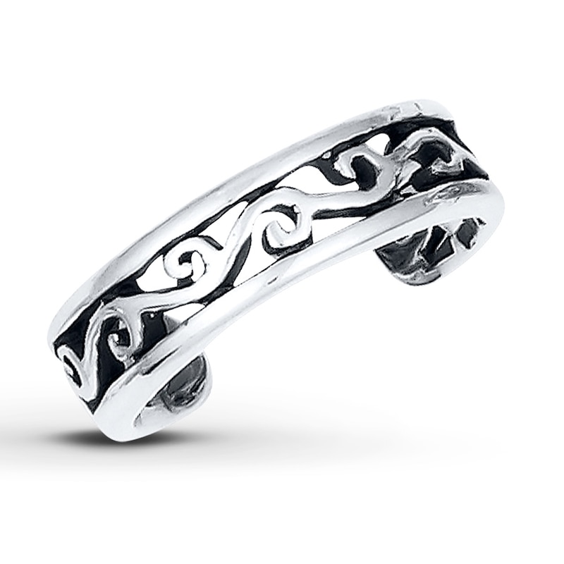 Main Image 1 of Scroll-Work Toe Ring Sterling Silver
