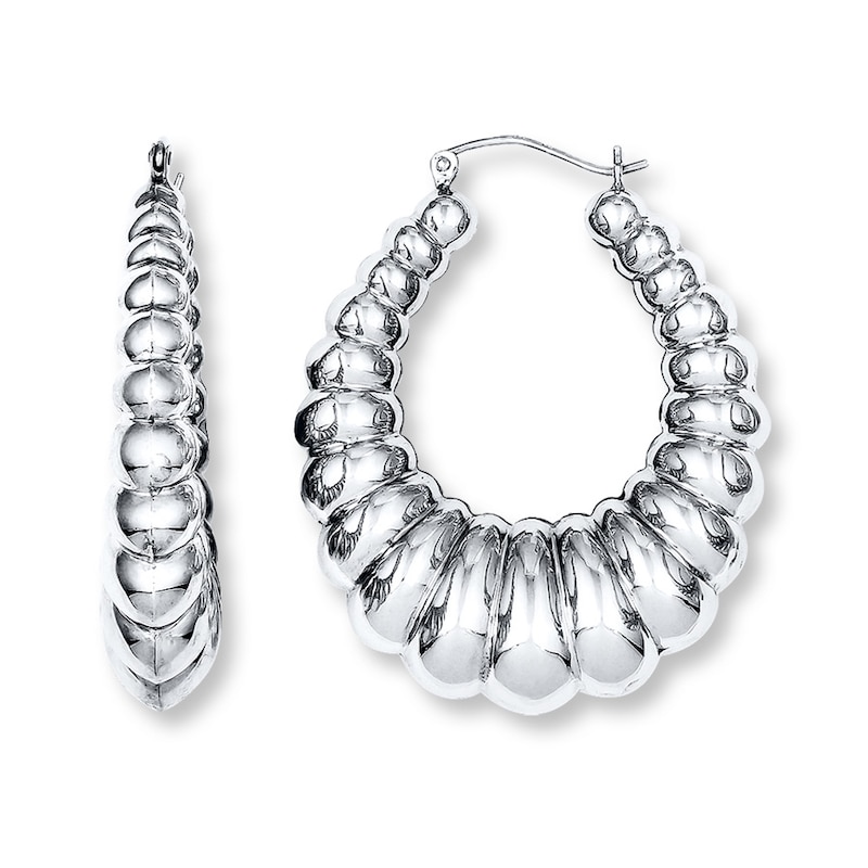 Main Image 1 of Hoop Earrings Sterling Silver