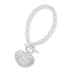 Thumbnail Image 1 of Filigree Heart Bracelet Sterling Silver 7.75&quot;