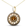 Le Vian Citrine Necklace 1-3/8 ct tw Diamonds 14K Honey Gold 18"