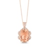 Thumbnail Image 1 of Le Vian Couture Morganite Necklace 3/8 ct tw Diamonds 18K Strawberry Gold 18&quot;