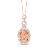 Thumbnail Image 1 of Le Vian Couture Morganite Necklace 7/8 ct tw Diamonds 18K Strawberry Gold 18&quot;